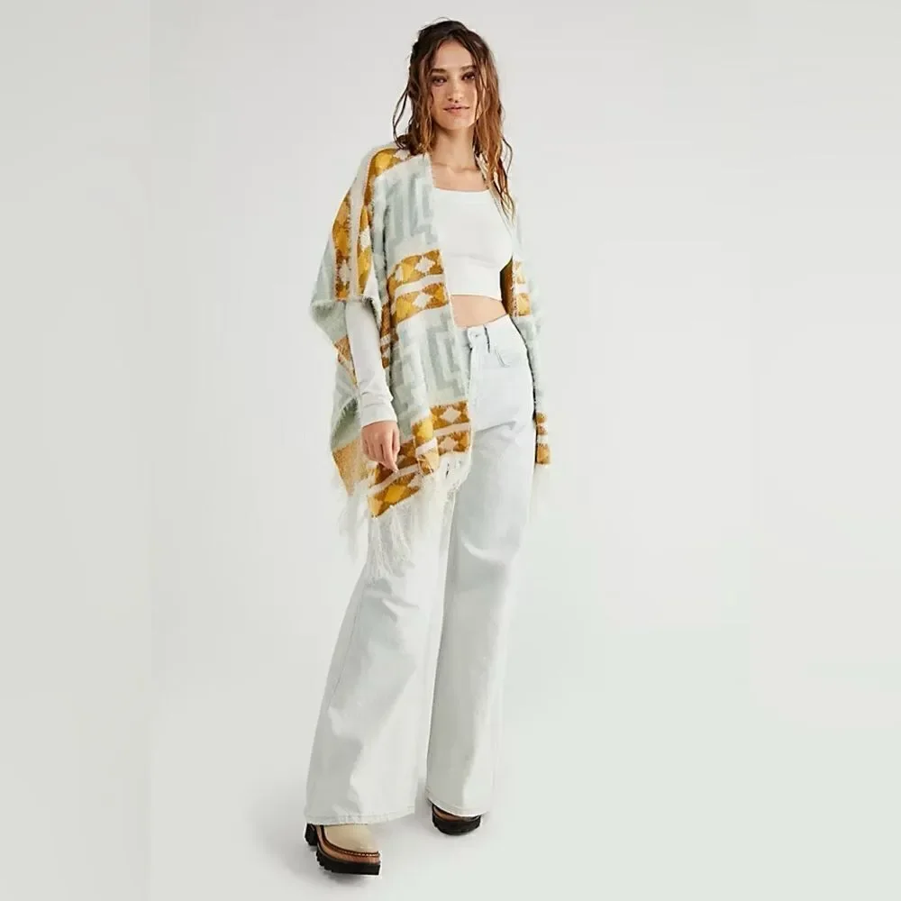 FREE PEOPLE Diamondback Cozy Kimono/ One Size